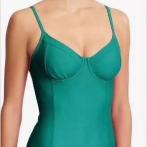 NWOT Athleta Jade Green Kaimana Molded Bra Cup Tankini Top sz 38 B/C Tall